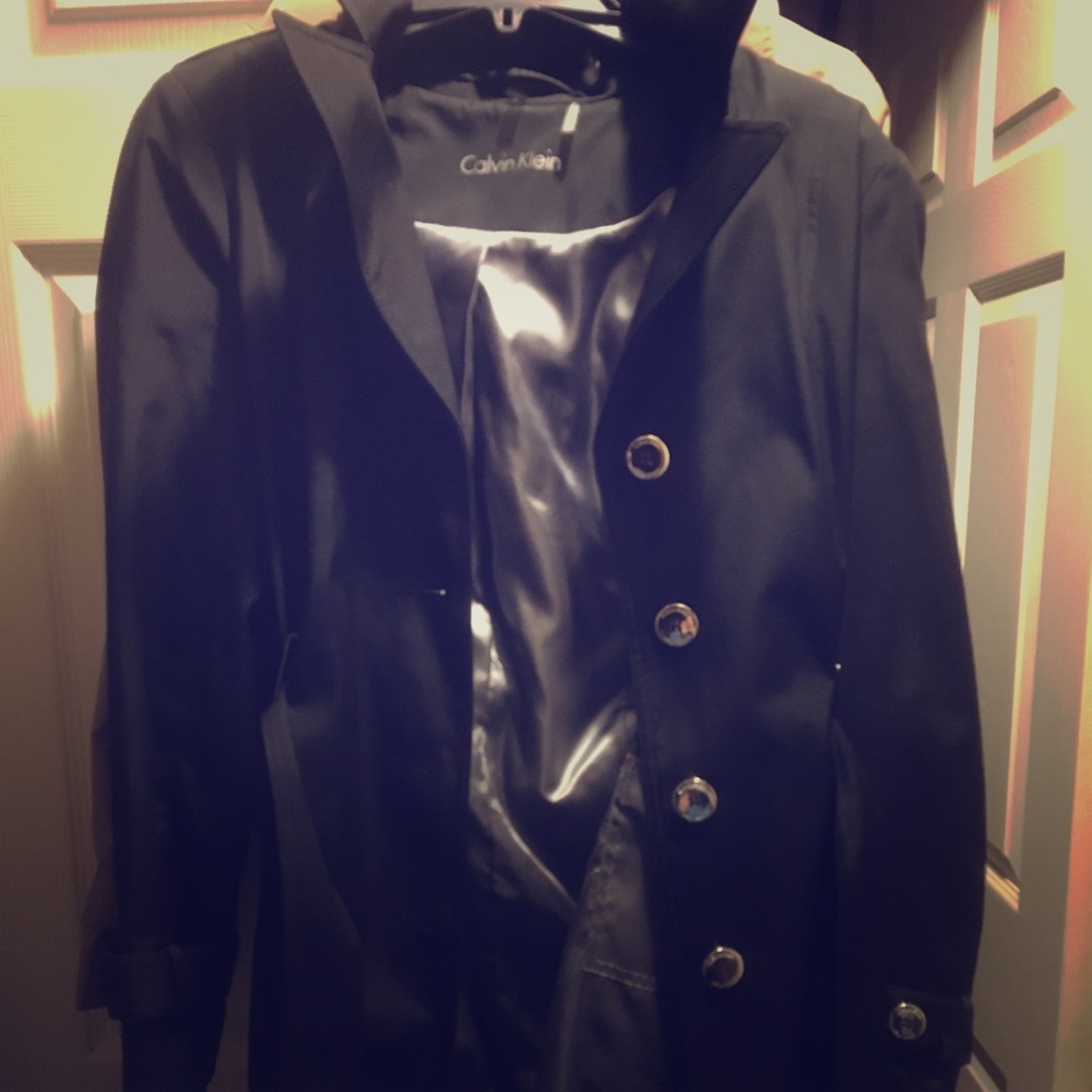 Calvin Klein black trenchcoat